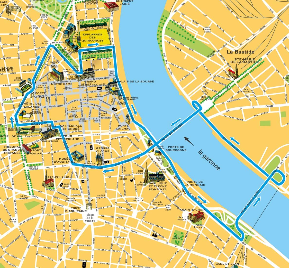 miesto žemėlapis Bordo, prancūzija