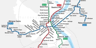 Bordo traukinių stotis map
