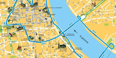 Miesto žemėlapis Bordo, prancūzija